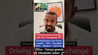 Driving Licence Exchange with your Portuguese TRC | NOC + Medical + domicile| Live Portugal By Harry
