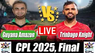 CPL Score 2025 | Guyana Amazon Warriors vs Trinbago Knight Riders Final T20 Score Commentary