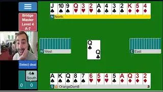 #5 Bridge Master Expert Level Challenge Hand ~ 4 SPADES ~ Classic Dummy reversal