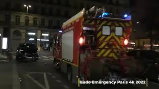 Pompiers de Paris fourgon &eacute;clairage ventilation+PS5G+FPTL en urgence Paris Fire Dept fire Trucks