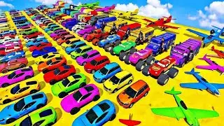 GTA V Epic New Stunt Race For Car Racing Challenge by Quad Bike, Cars and Motorcycle, Spider Shark