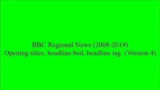 BBC Regional News (2008-2019) Opening titles, headline bed, headline tag (Version 4)