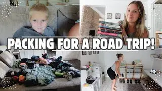 ROAD TRIP PREP,  PACKING UP, & A BOOK HAUL! | LARGE FAMILY VLOG