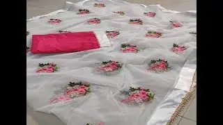 New Arrival Embroidery Fabric Mono Net Sarees || Latest Embroidered Bollywood Mono Soft Saree