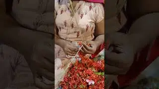 garland made without thread for temple use #Sree Sundareswara Temple#Kannur