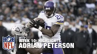 Adrian Peterson Highlights (Record-Breaking Week 10) | Vikings vs. Raiders | NFL