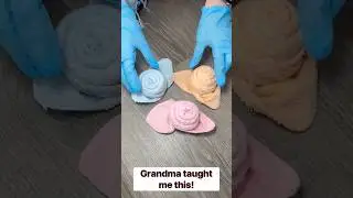 Rose towel hack #reels #homedecor #lifehack