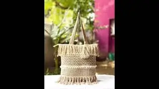 #Beautiful Boho #Tote bag#eco friendly #hand crafted products one side work*