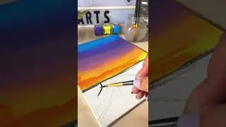 Soothing Canvas Art🎨🌥️🌱 #canvaspaintingideas#soothingart#acrylicpainting#