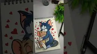 Tom and Jerry 😻 colour #drawing #tomandjerry #love #new #shortsfeed #viralvideo #trending #shorts