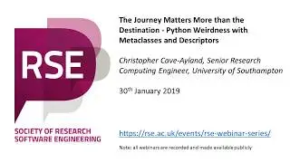 RSE Webinar: Python Weirdness with Metaclasses and Descriptors