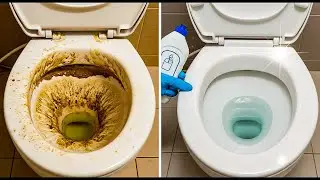 Быстро удалите стойкие отложения на унитазе и пятна от жесткой воды! (Этот ОДИН способ работает в...
