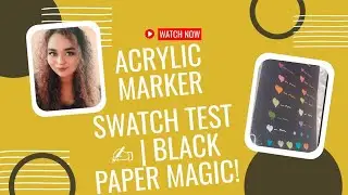 Acrylic Marker Activation on Black Paper ✨ | Color Swatches & Testing | Satisfying Art Video