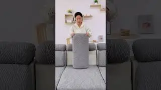 Modern Grey Stretch Sofa Cover with Wave Pattern &ndash; Soft Elastic Couch Protector for Living Room😊