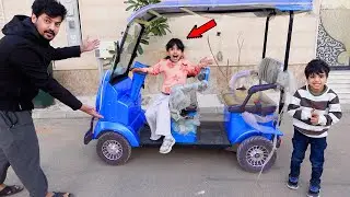 دحوم يفاجيء سارة بالسيارة الجديدة وغيرة ولد الجيران منها !!