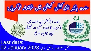 Sindh Higher Education Commission jobs , sindh hec jobs 2022, sindh higher education commission