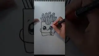 ⭐How to Draw  FRENCH FRIES CUTE 🔴 | Pencil drawing | with LeMe