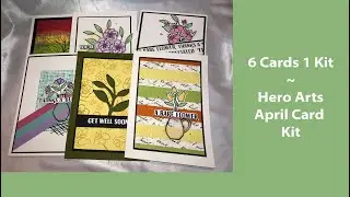 6 Cards 1 Kit | Hero Arts April 2023 Card Kit