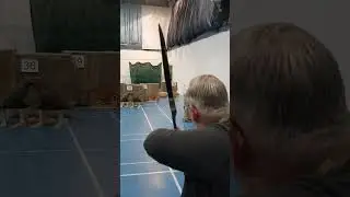 2025 NFAS 3d Indoor Championships - Day 2 - Rinehart 3d Carp Target - Trad Bowhunter Rig.