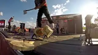 Underhand Chop discipline for STIHL Timbersports