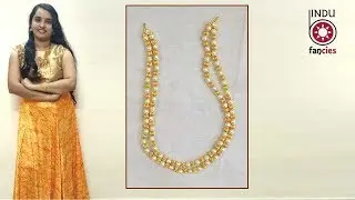 Bindu fancies: Gold beads necklace making video | Artificial | Imitation Jewellery | Hand made