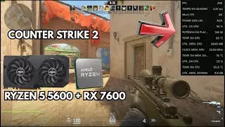 CS2: RYZEN 5 5600 + RX 7600 GR&Aacute;FICO NO LOW 1080P.