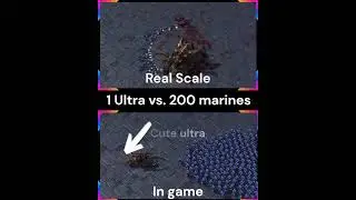 One Real size Ultralisk vs 200 marines  #starcraft2 #gaming #blizzard #starcraft #sc2  #games