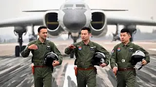 直击中国空军轰-6K战机台海空袭演练 / Live/H-6K bomber Taiwan Strait air strike drill/Chinese Air Force