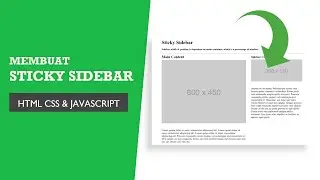 Membuat Sticky Sidebar Dengan HTML CSS dan JavaScript