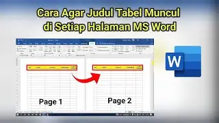 Cara memunculkan JUDUL TABEL di setiap Halaman WORD Terbaru 2025