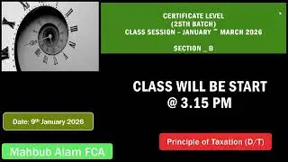 Principles of Taxation 25B 09012026 by  Mahbub Alam FCA