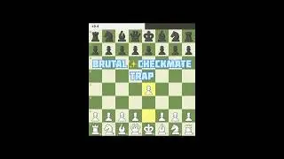 Brutal✨Checkmate trap . For White . In 17 moves . #chess