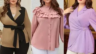Plus Shawl Collar Brooch Details Belted Blazers 2023 || Target OF Fashion