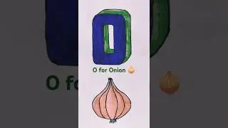 3D Letter O drawing with Onion 🧅#shorts #ytshorts #drawing