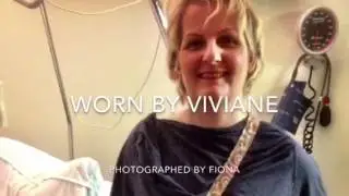 Patient clothing: Viviane wears INGA Wellbeing's back opening dress
