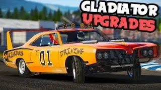 BeamNG Gladiator Muscle Car Mod RALLY UPGRADES! - Wreckfest Mods