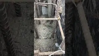 Column Casting ।। Concrete Column Casting Procedure ।। #construction #concrete #shorts #viralvideo