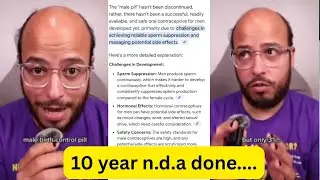 MALE BIRTH CONTROL/ARMY STUDY/10 YEAR NDA.. #male #birthcontrol #malestudy