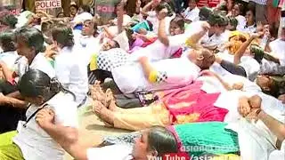 Kottayam Bharat Hospital's nurses stages protest
