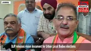 BJP releases vision document for Urban Local Bodies elections