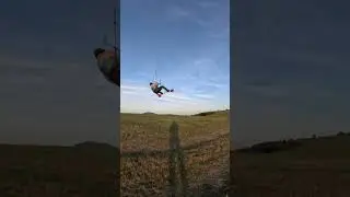 Inverted Frontroll on the grass #shorts #kitelandboarding #landkiting