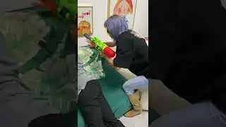 The Quiet Place game with WATER GUNS! So much Fun