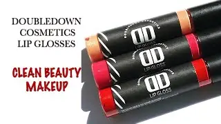 Doubledown Cosmetics Lip gloss Lip Swatches on Dark Skin Clean Beauty Makeup
