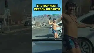 🔴▶The Happiest Man on Earth, Road Idiots🤡#shorts