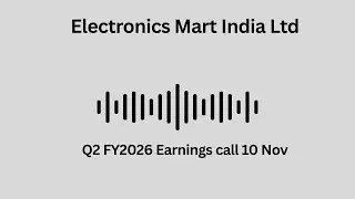 Electronics Mart India Ltd Q2 FY 2026 Earnings Conference Call
