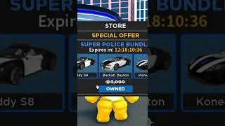 Buying the Limited Super Police Bundle Gamepass in Roblox Car Dealership Tycoon