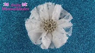 Flor Encaje con Retazos | Anita Manualidades