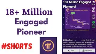 Pi Network new update 18+ Million Engaged Pioneers | pi network free earning app 2021#shorts