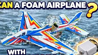 Foam Airplane on Water with DC Motor | Shockingly Works!