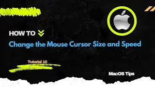 Tutorial 10 | How To Change the Mouse Cursor Size and Speed | MacOS Tips